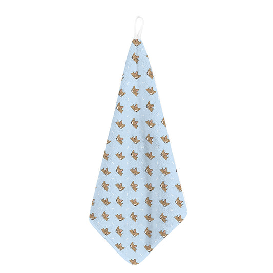 Sleeping Chihuahua Pattern Print Hand Towel
