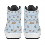 Sleeping Chihuahua Pattern Print High Top Leather Sneakers