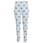 Sleeping Chihuahua Pattern Print High-Waisted Pocket Leggings