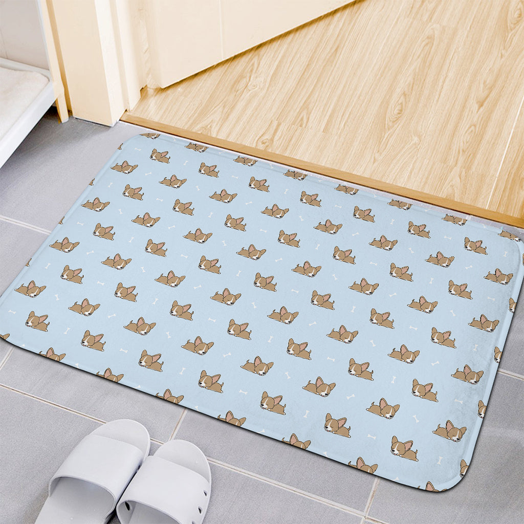 Sleeping Chihuahua Pattern Print Indoor Door Mat