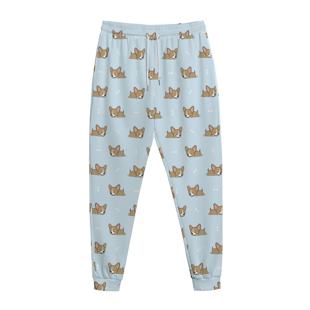 Sleeping Chihuahua Pattern Print Jogger Pants