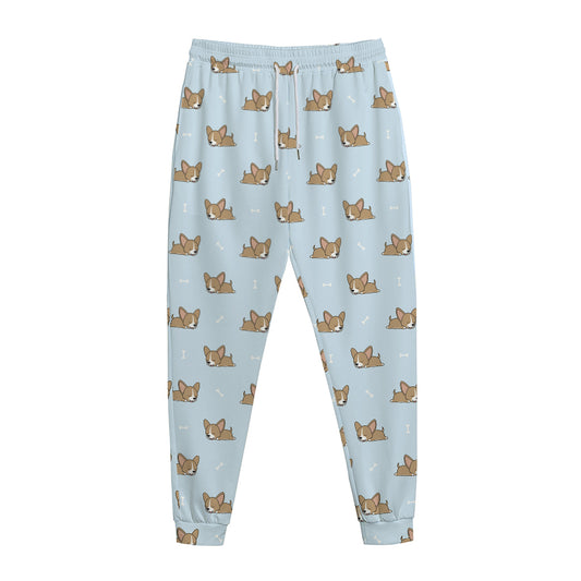 Sleeping Chihuahua Pattern Print Jogger Pants