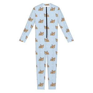 Sleeping Chihuahua Pattern Print Jumpsuit