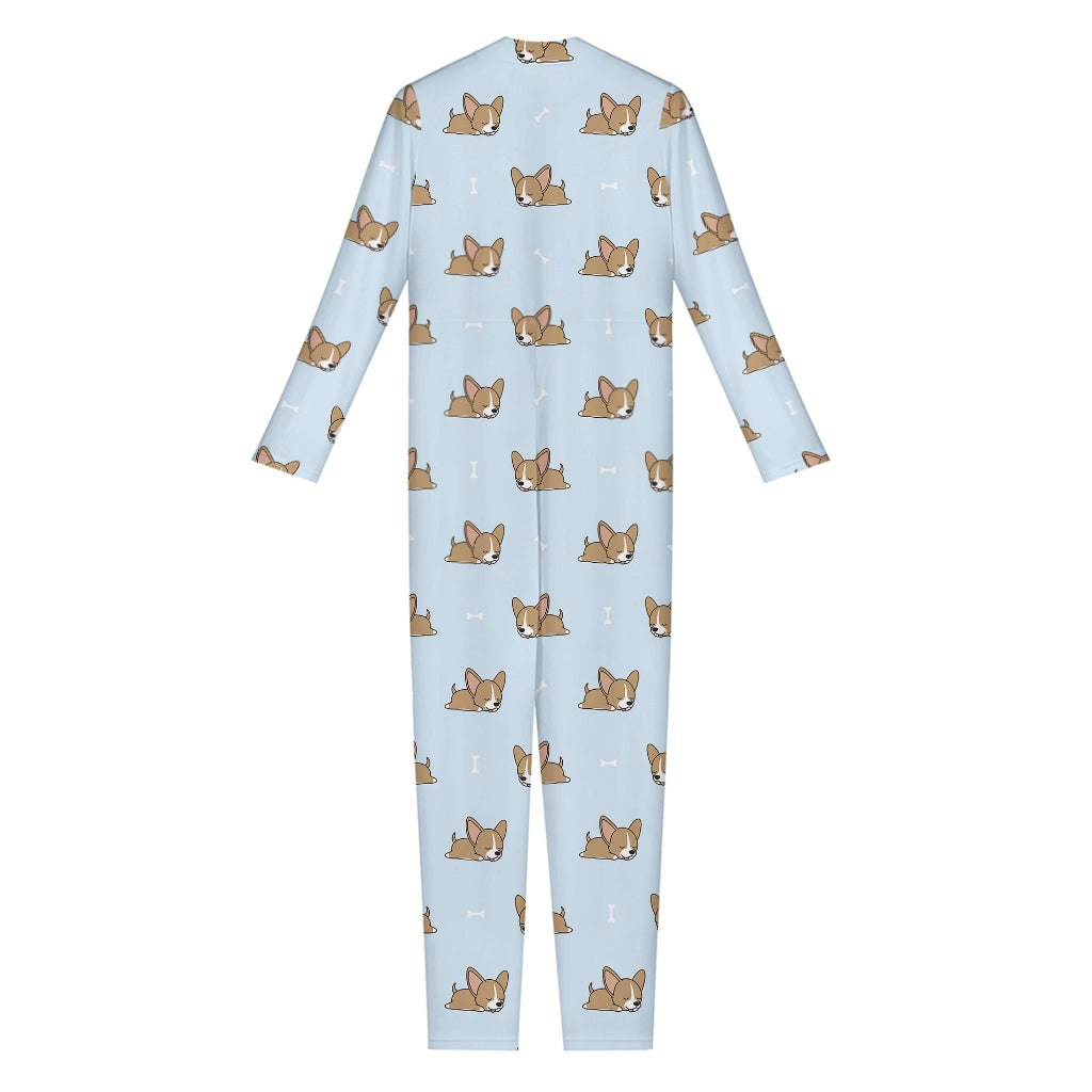 Sleeping Chihuahua Pattern Print Jumpsuit