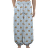 Sleeping Chihuahua Pattern Print Lantern Pants