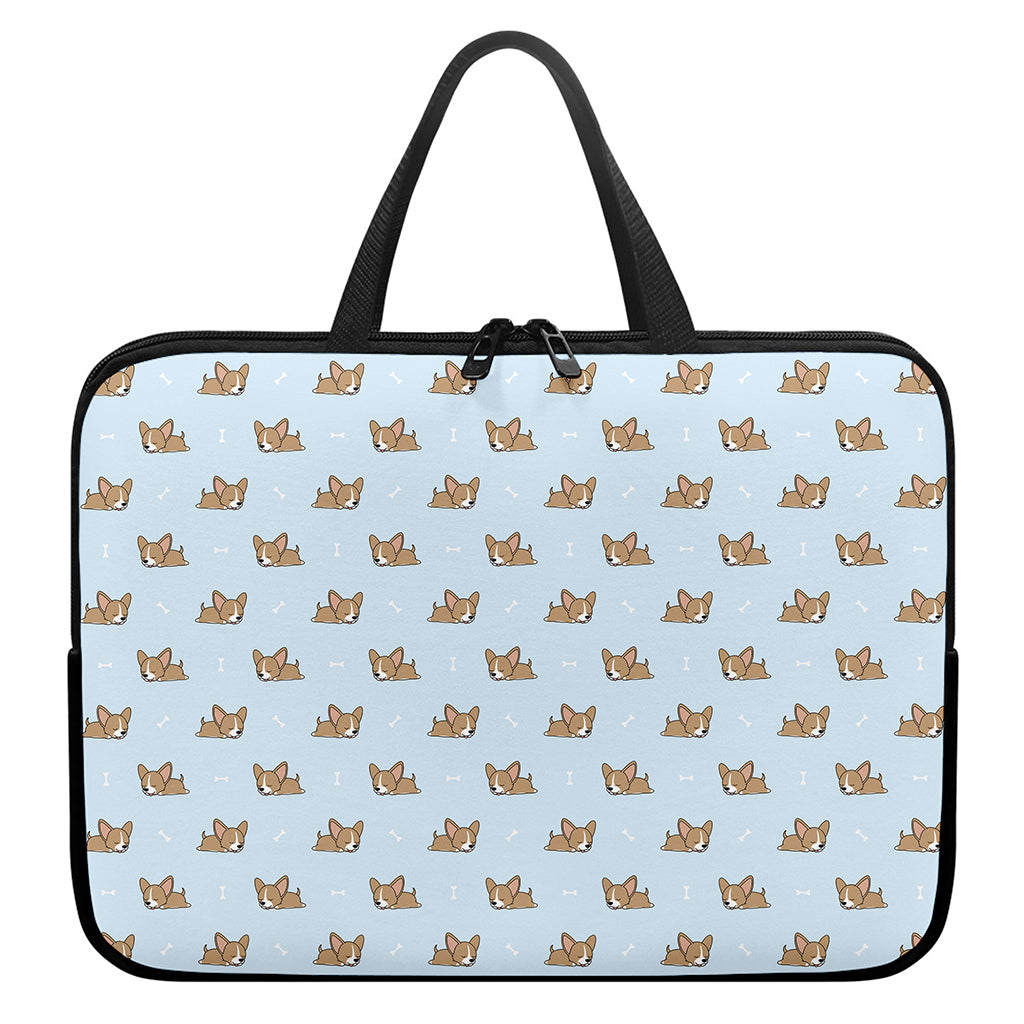 Sleeping Chihuahua Pattern Print Laptop Sleeve With Handle