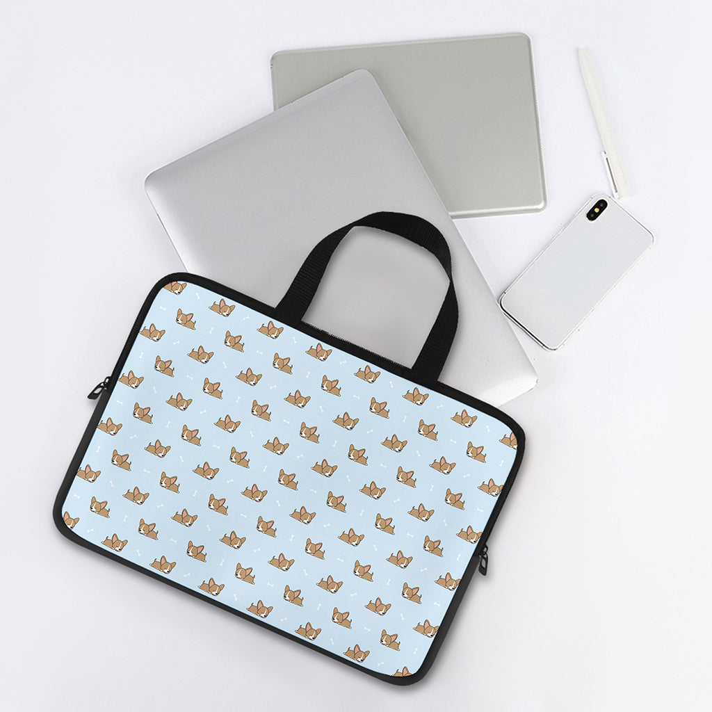 Sleeping Chihuahua Pattern Print Laptop Sleeve With Handle