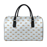 Sleeping Chihuahua Pattern Print Leather Duffle Bag