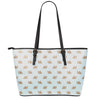 Sleeping Chihuahua Pattern Print Leather Tote Bag