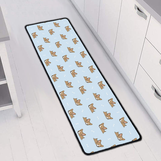 Sleeping Chihuahua Pattern Print Long Kitchen Mat