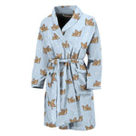 Sleeping Chihuahua Pattern Print Men's Bathrobe