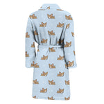 Sleeping Chihuahua Pattern Print Men's Bathrobe