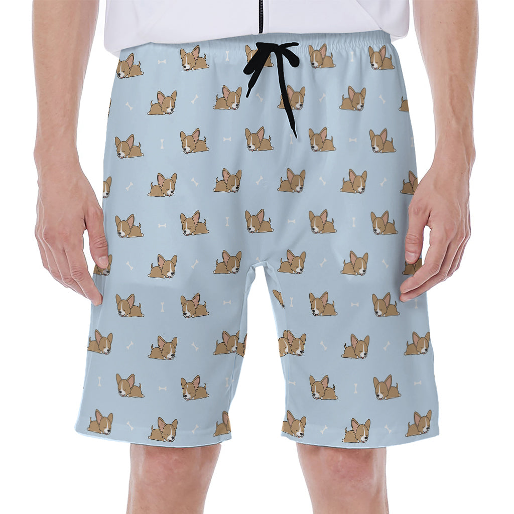 Sleeping Chihuahua Pattern Print Men's Beach Shorts