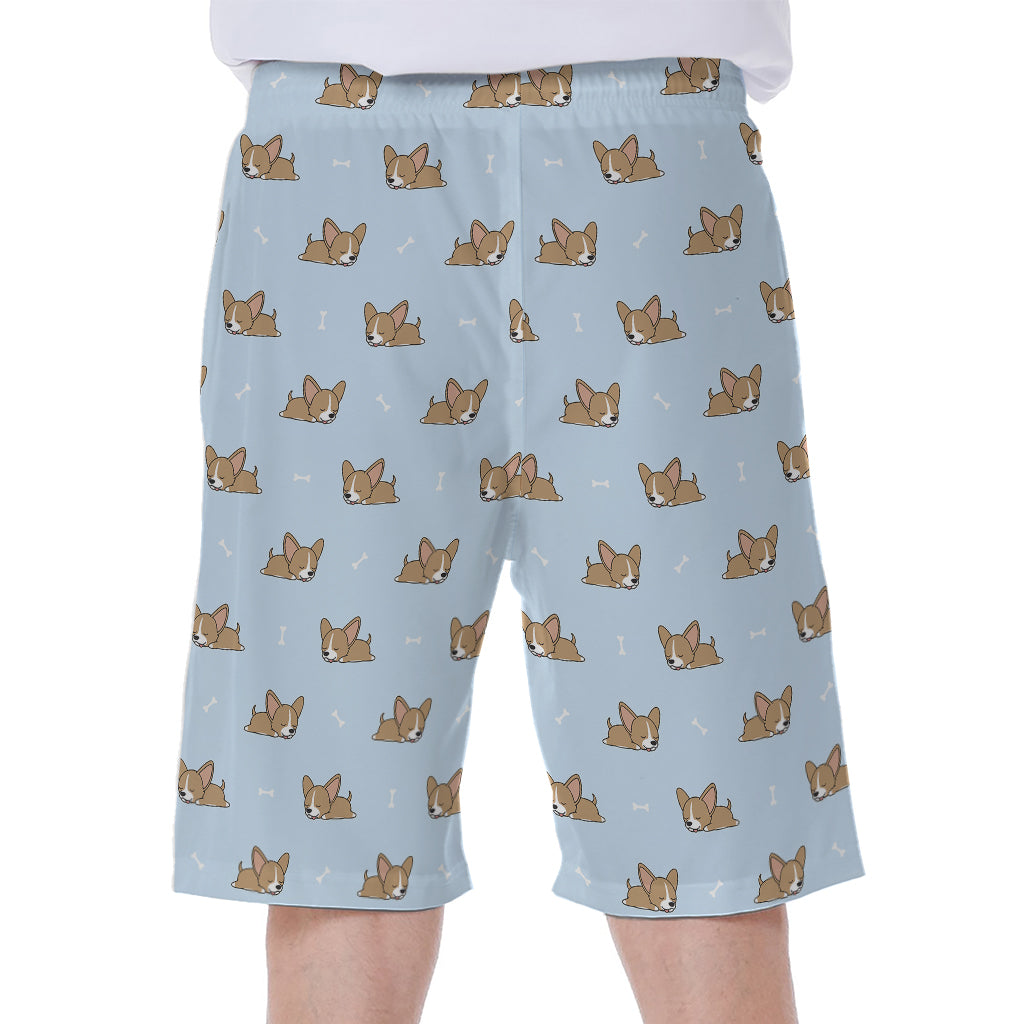 Sleeping Chihuahua Pattern Print Men's Beach Shorts