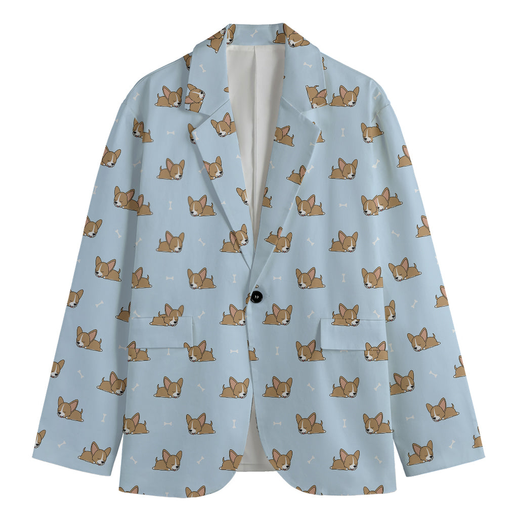 Sleeping Chihuahua Pattern Print Men's Blazer