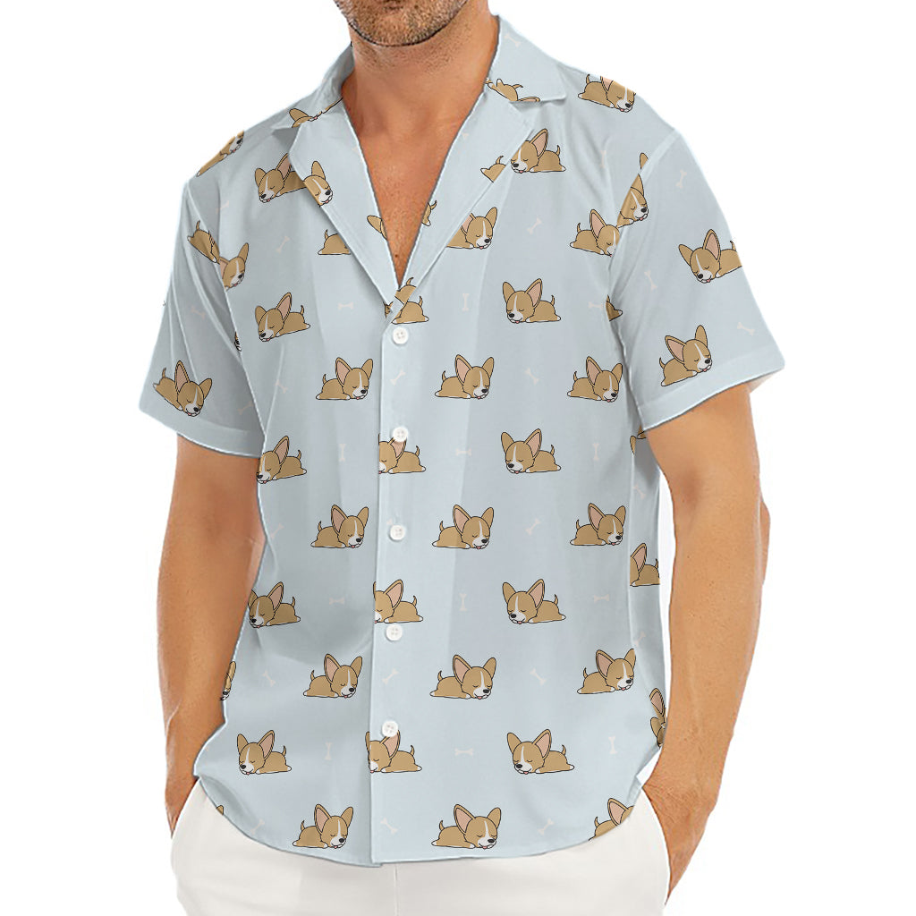 Sleeping Chihuahua Pattern Print Men's Deep V-Neck Shirt