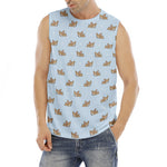 Sleeping Chihuahua Pattern Print Men's Fitness Tank Top