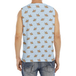 Sleeping Chihuahua Pattern Print Men's Fitness Tank Top