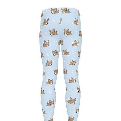 Sleeping Chihuahua Pattern Print Men's leggings