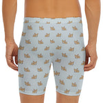 Sleeping Chihuahua Pattern Print Men's Long Boxer Briefs