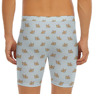 Sleeping Chihuahua Pattern Print Men's Long Boxer Briefs