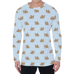 Sleeping Chihuahua Pattern Print Men's Long Sleeve T-Shirt