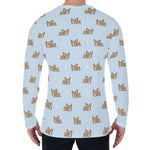 Sleeping Chihuahua Pattern Print Men's Long Sleeve T-Shirt