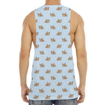 Sleeping Chihuahua Pattern Print Men's Muscle Tank Top