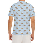 Sleeping Chihuahua Pattern Print Men's Short Sleeve Rash Guard