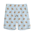 Sleeping Chihuahua Pattern Print Men's Athletic Shorts