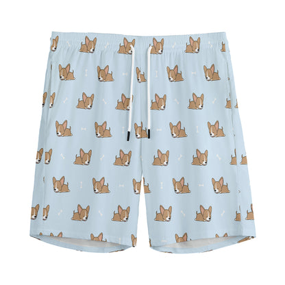 Sleeping Chihuahua Pattern Print Men's Sports Shorts