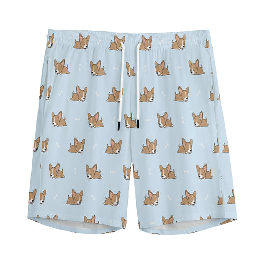 Sleeping Chihuahua Pattern Print Men's Sports Shorts