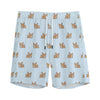 Sleeping Chihuahua Pattern Print Men's Sports Shorts