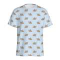 Sleeping Chihuahua Pattern Print Men's Athletic T-Shirt