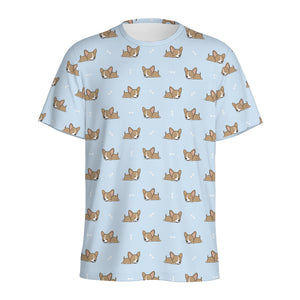 Sleeping Chihuahua Pattern Print Men's Sports T-Shirt