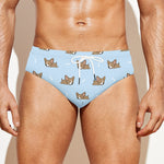 Sleeping Chihuahua Pattern Print Men's Swim Briefs