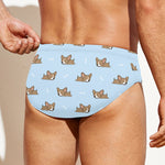 Sleeping Chihuahua Pattern Print Men's Swim Briefs