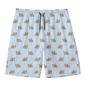 Sleeping Chihuahua Pattern Print Men's Swim Trunks