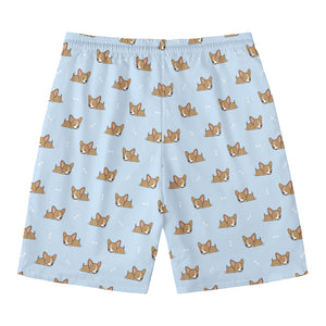 Sleeping Chihuahua Pattern Print Men's Swim Trunks