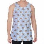 Sleeping Chihuahua Pattern Print Men's Velvet Tank Top