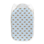 Sleeping Chihuahua Pattern Print Mesh Laundry Hamper