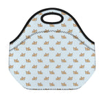 Sleeping Chihuahua Pattern Print Neoprene Lunch Bag