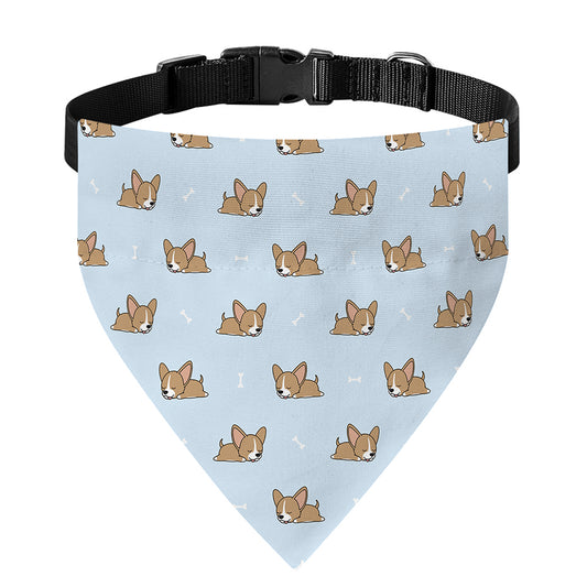 Sleeping Chihuahua Pattern Print Over The Collar Dog Bandana