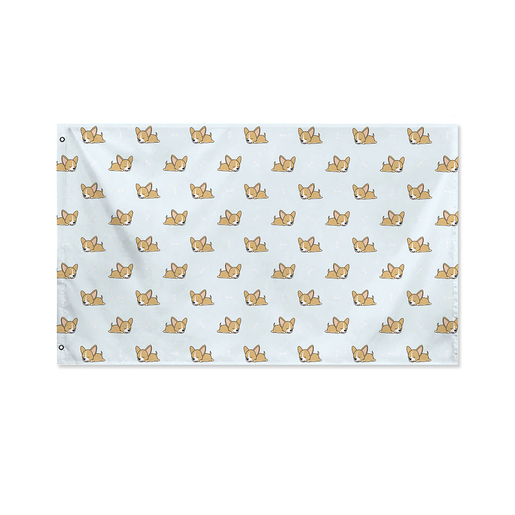Sleeping Chihuahua Pattern Print Polyester Flag