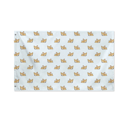Sleeping Chihuahua Pattern Print Polyester Flag