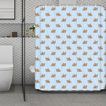 Sleeping Chihuahua Pattern Print Polyester Shower Curtain