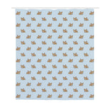 Sleeping Chihuahua Pattern Print Polyester Shower Curtain