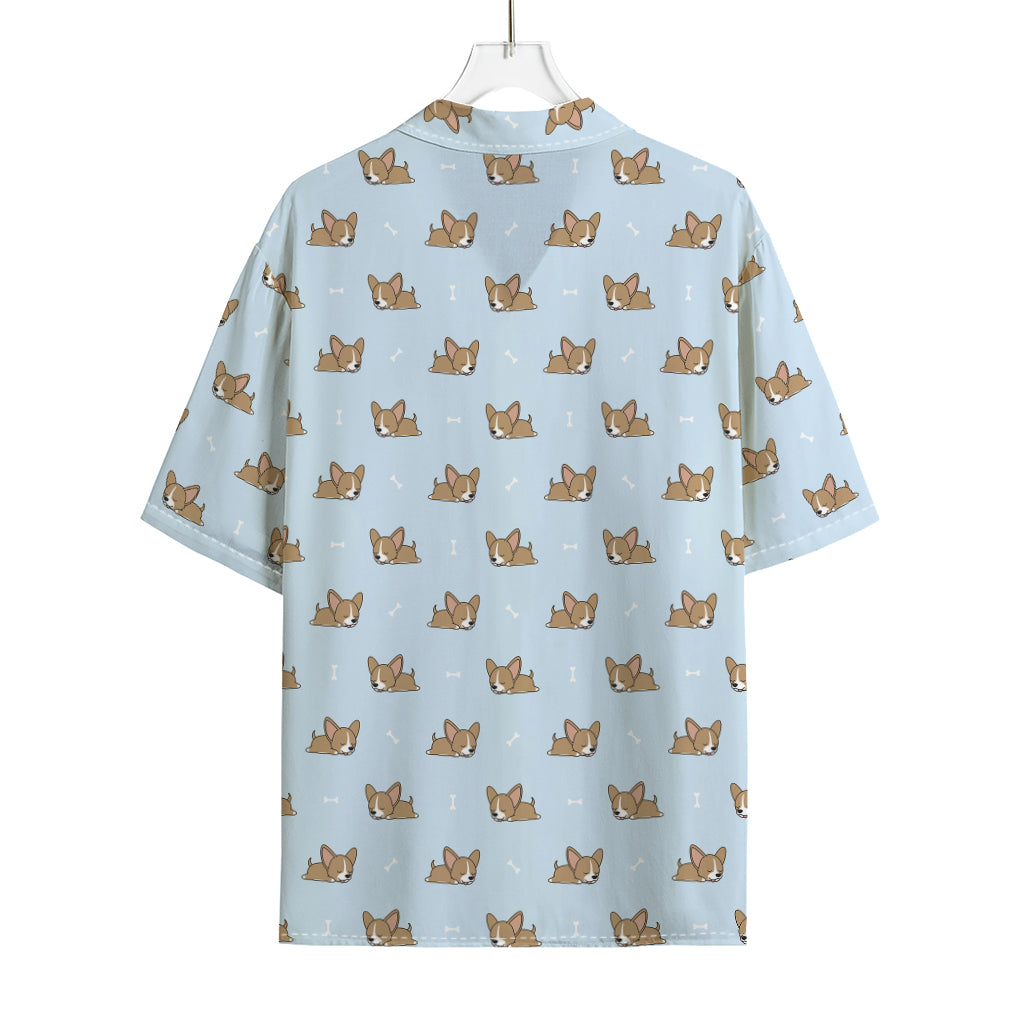 Sleeping Chihuahua Pattern Print Rayon Hawaiian Shirt