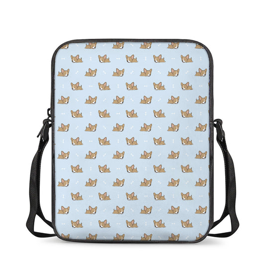 Sleeping Chihuahua Pattern Print Rectangular Crossbody Bag