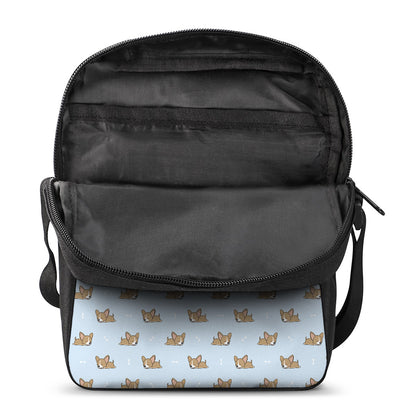 Sleeping Chihuahua Pattern Print Rectangular Crossbody Bag